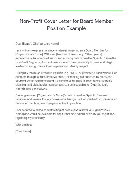 Professional Non Profit Cover Letter Examples for 2024 .